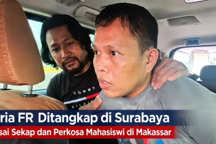 Pria FR Ditangkap di Surabaya Usai Sekap dan Perkosa Mahasiswi di Makassar