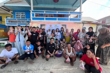 Penyaluran sapi kurban Pegadaian di Barrang Caddi