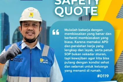 “Manager UP3 Serpong Beny Indra Praja dalam kampanye Jawara Safety Quote PLN UID Banten”