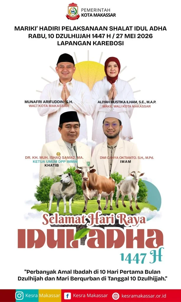 Lapangan Karebosi lokasi Salat Idul Adha Makassar