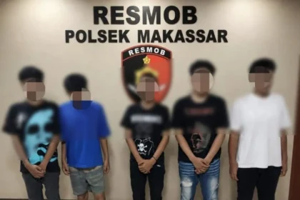 Lima Remaja Diduga Terlibat Tawuran dan Kriminal Jalanan di Makassar