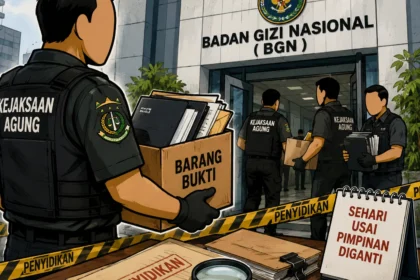 Penyidik Kejaksaan Agung melakukan penggeledahan di kantor Badan Gizi Nasional di Jakarta.
