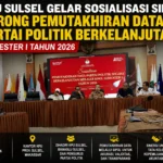 KPU Sulsel menggelar sosialisasi pemutakhiran data partai politik melalui Sipol Semester I Tahun 2026.