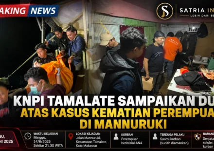 Kasus kematian perempuan di Mannuruki Makassar saat polisi melakukan olah TKP dan KNPI Tamalate menyampaikan belasungkawa.
