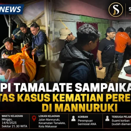 Kasus kematian perempuan di Mannuruki Makassar saat polisi melakukan olah TKP dan KNPI Tamalate menyampaikan belasungkawa.