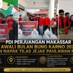 PDI Perjuangan Makassar mengawali Bulan Bung Karno 2026 dengan ziarah ke makam Pangeran Diponegoro, Sultan Hasanuddin, dan Syekh Yusuf sebagai bentuk penghormatan kepada pahlawan dan tokoh bangsa.