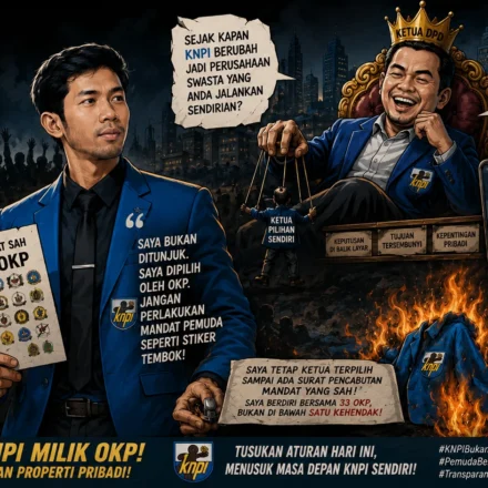 Muhammad Aldy Hidayat menyampaikan tanggapan terkait penunjukan Penjabat Ketua PK KNPI Kecamatan Wajo.