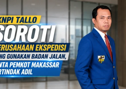 Aktivitas bongkar muat perusahaan ekspedisi di badan jalan menjadi sorotan KNPI Kecamatan Tallo.