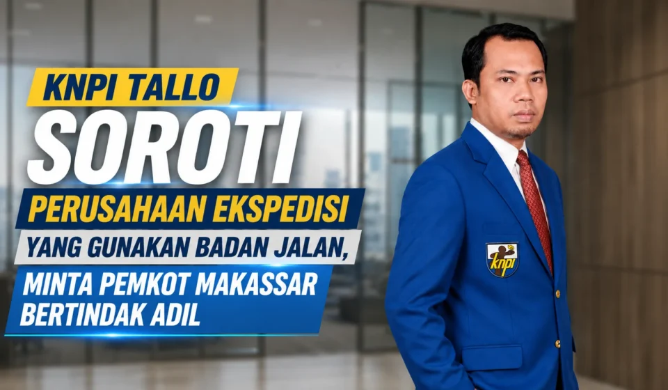 Aktivitas bongkar muat perusahaan ekspedisi di badan jalan menjadi sorotan KNPI Kecamatan Tallo.