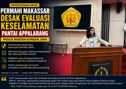 Ketua Bidang Lingkungan Hidup DPC PERMAHI Makassar, Muh. Taufik.