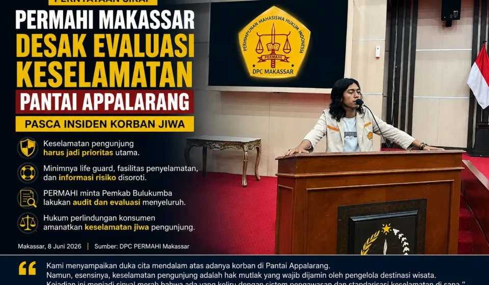 Ketua Bidang Lingkungan Hidup DPC PERMAHI Makassar, Muh. Taufik.