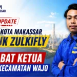 Zulkifly menerima mandat sebagai Penjabat Ketua PK KNPI Kecamatan Wajo dari DPD KNPI Kota Makassar.