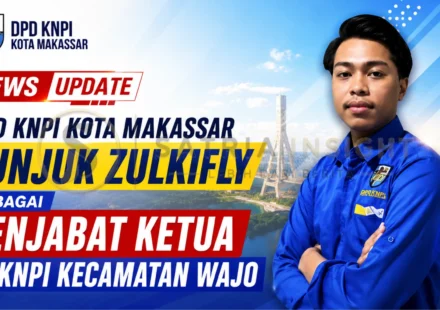 Zulkifly menerima mandat sebagai Penjabat Ketua PK KNPI Kecamatan Wajo dari DPD KNPI Kota Makassar.