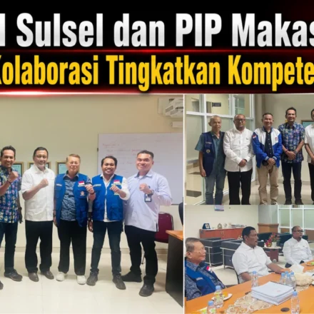 Pengurus HNSI Sulsel melakukan audiensi dengan PIP Makassar membahas pelatihan dan sertifikasi nelayan.