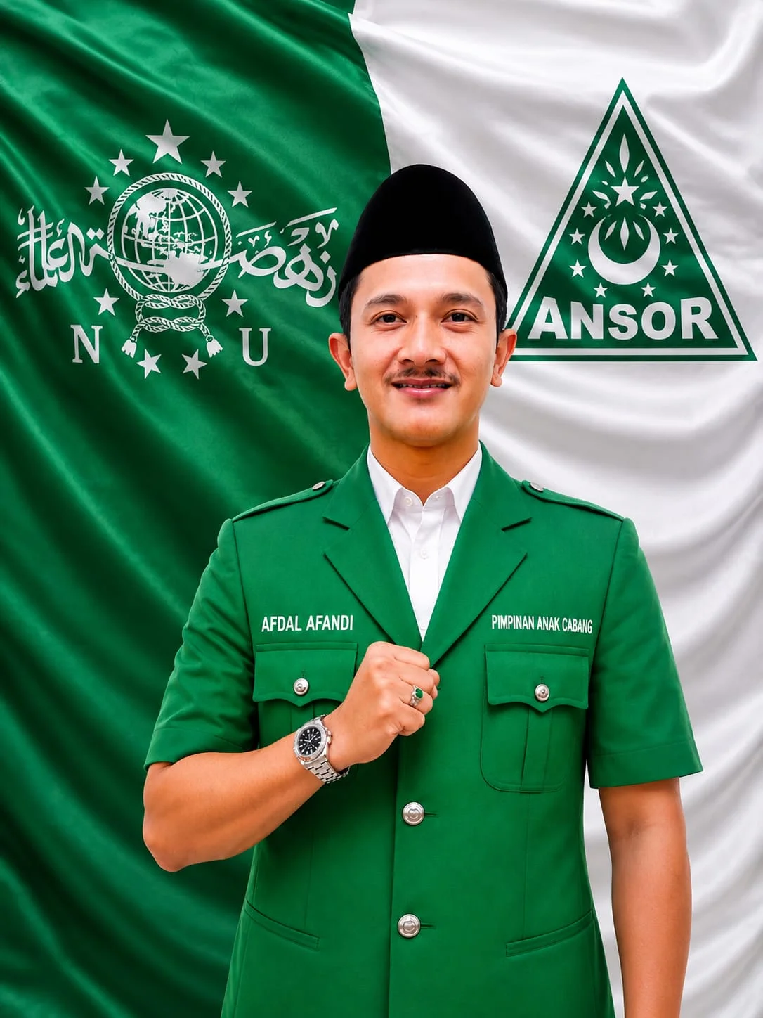 Ketua PAC GP Ansor Mamajang Afdal Afandi mendukung Konfercab VIII GP Ansor Makassar.