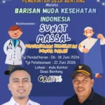 Pemerintah Desa Bentang dan BMKI menggelar bakti sosial kesehatan untuk masyarakat.