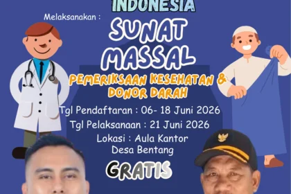 Pemerintah Desa Bentang dan BMKI menggelar bakti sosial kesehatan untuk masyarakat.