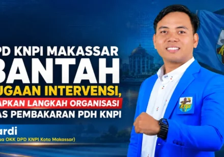 DPD KNPI Makassar memberikan penjelasan mengenai penundaan pelantikan dan pembakaran atribut KNPI.