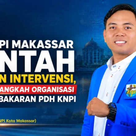 DPD KNPI Makassar memberikan penjelasan mengenai penundaan pelantikan dan pembakaran atribut KNPI.