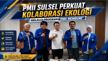 Pengurus PKC PMII Sulawesi Selatan melakukan audiensi dengan Wakil Ketua DPRD Sulsel membahas program PMII Membumi.