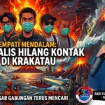 Pencarian 5 jurnalis hilang di Krakatau oleh tim SAR gabungan di Selat Sunda
